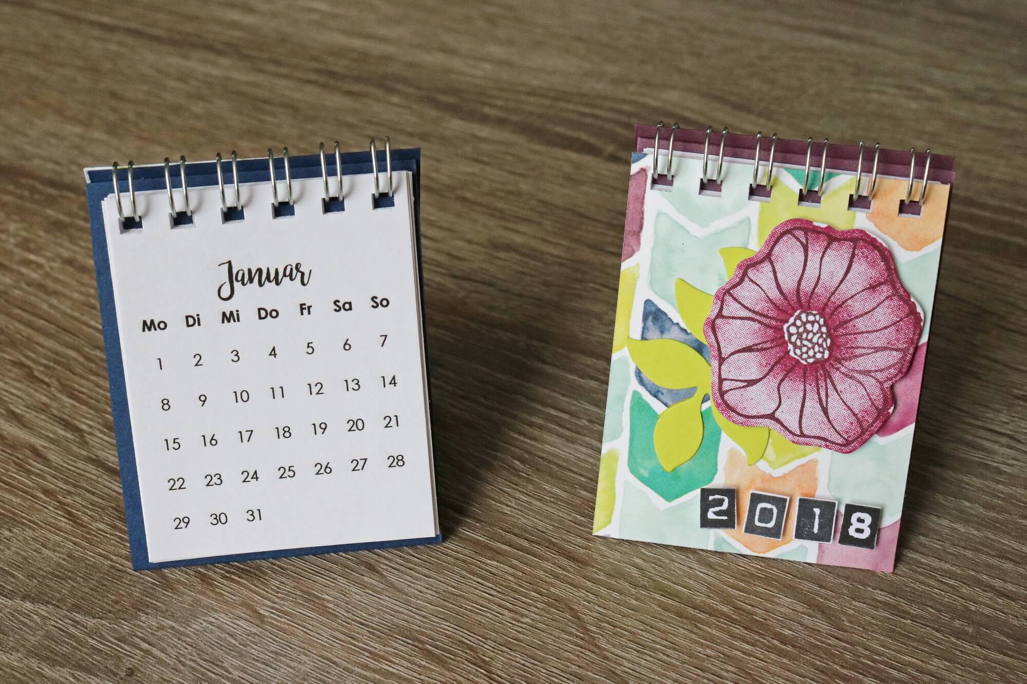 Kleiner Tischkalender – Anleitung