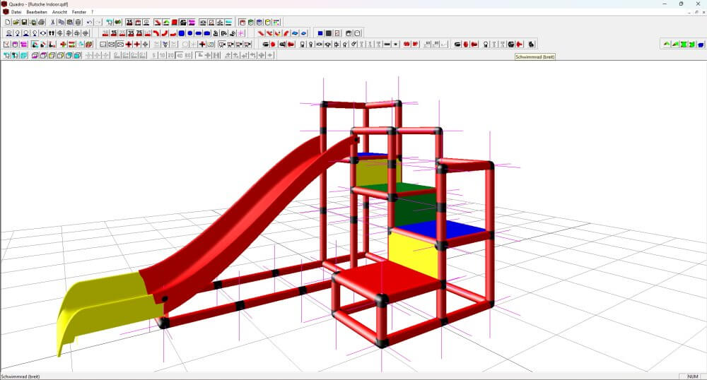 Screenshot Quadro Software: Indoor-Rutsche